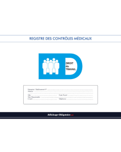 Registre médical - contrôles médicaux