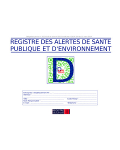 Registre des alertes de santé publique et d'environnement